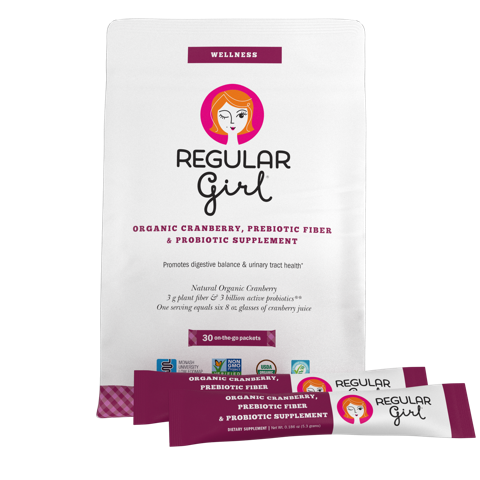 Regular Girl Organic Cranberry Prebiotic Fiber & Probiotic Supplement